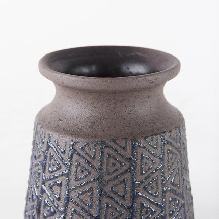 6" Brown Abstract Cylinder Ceramic Table Vase HomeRoots