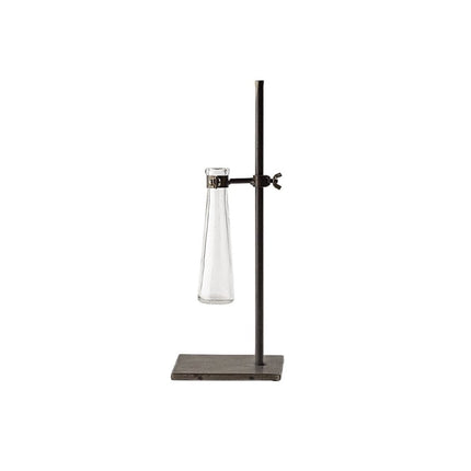 Set of Two Dark Brown Abstract Metal Cylinder Table Vases HomeRoots
