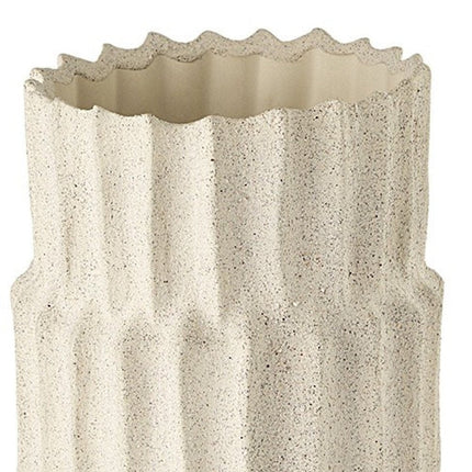 14" Sand Ceramic Cylinder Table Vase HomeRoots