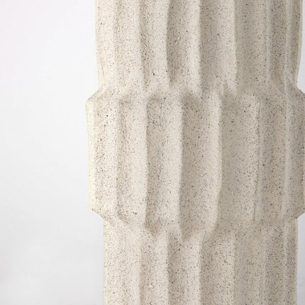 14" Sand Ceramic Cylinder Table Vase HomeRoots