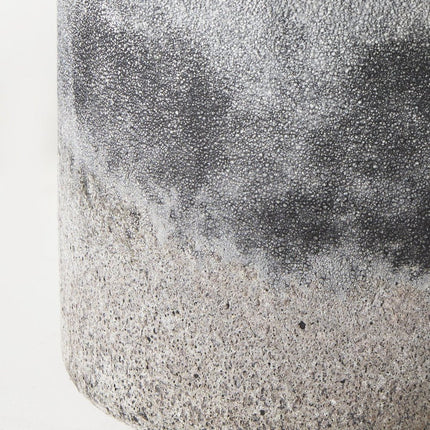 6" Brown And Black Abstract Cylinder Ceramic Table Vase HomeRoots