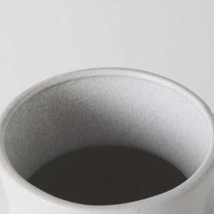 11" White Abstract Cylinder Ceramic Table Vase HomeRoots