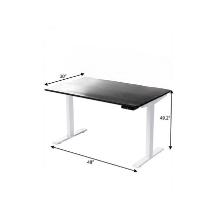 48" Adjustable Black and White Stainless Steel Standing Desk
