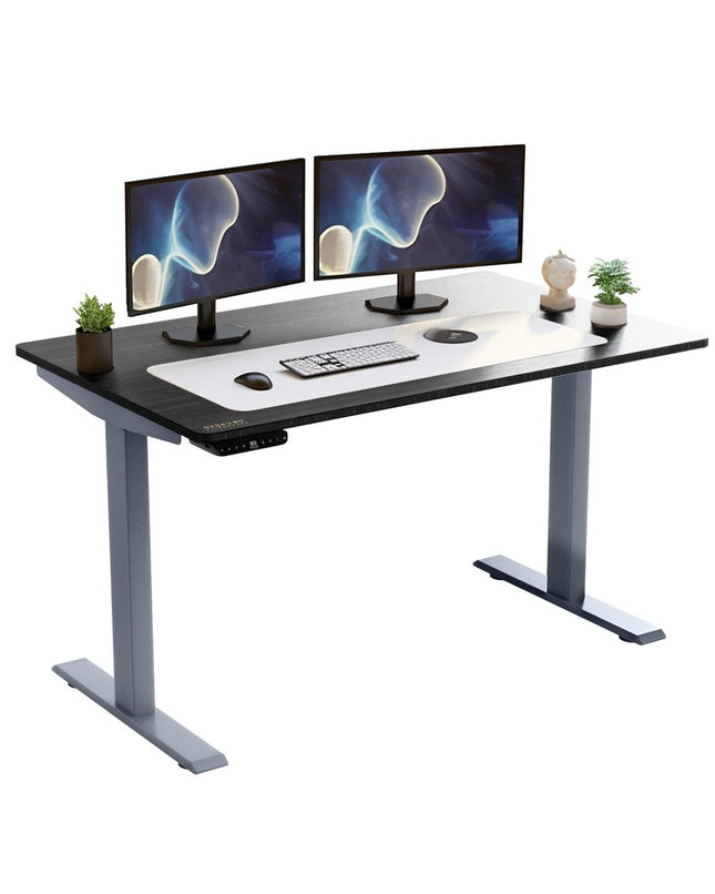 Adjustable Black and Gray Stainless Steel Rolling Standing Desk HomeRoots