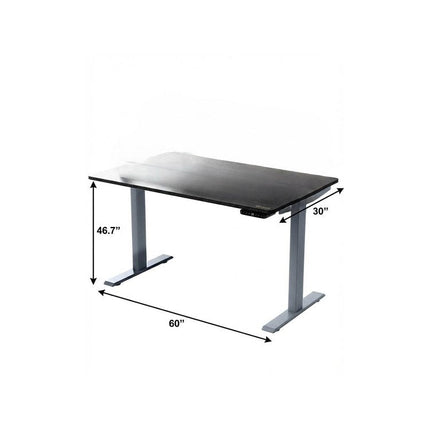 Adjustable Black and Gray Stainless Steel Rolling Standing Desk HomeRoots