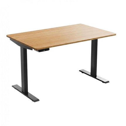60" Adjustable Brown and Black Standing Desk HomeRoots