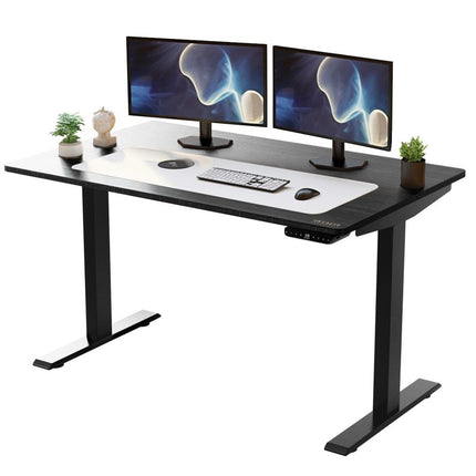 Adjustable Black Stainless Steel Rolling Computer Desk HomeRoots