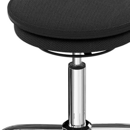 Black and Silver Adjustable Height Swivel Rolling Office Chair HomeRoots