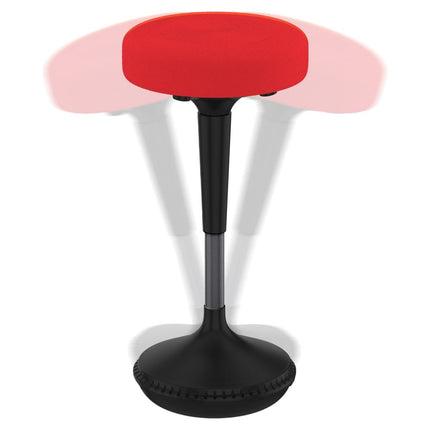 Red and Black Adjustable Height Swivel Office Chair HomeRoots