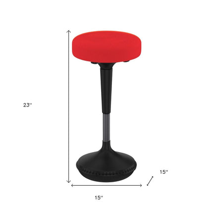 Red and Black Adjustable Height Swivel Office Chair HomeRoots