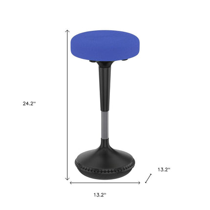 Blue and Black Adjustable Height Swivel Office Chair HomeRoots