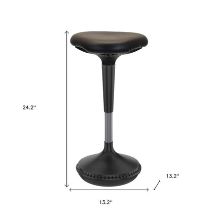 Black Adjustable Height Swivel Office Chair HomeRoots