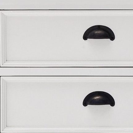 71" Classic White Entertainment Unit with Two Drawers HomeRoots