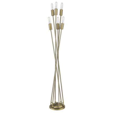 60" Six Light Torchiere Floor Lamp HomeRoots