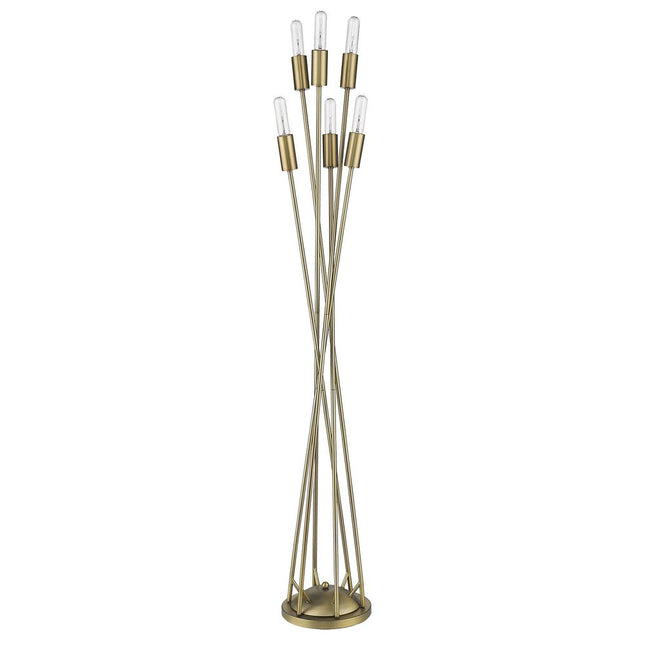 60" Six Light Torchiere Floor Lamp HomeRoots