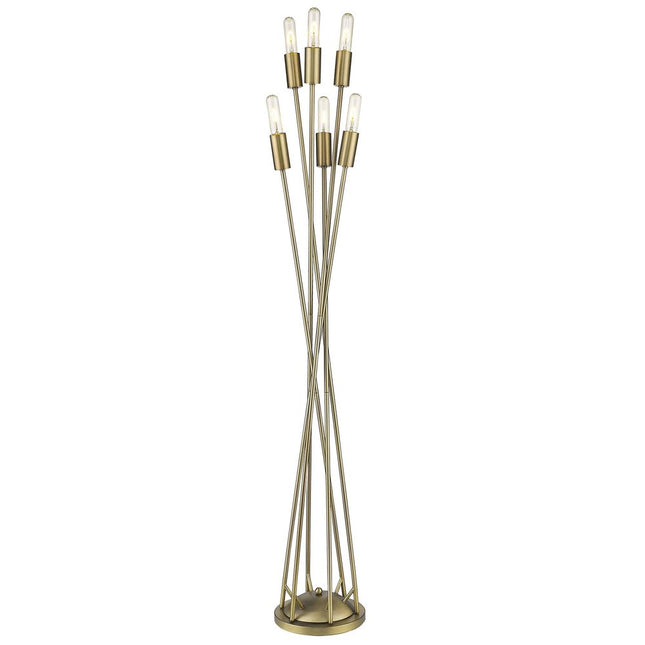 60" Six Light Torchiere Floor Lamp HomeRoots