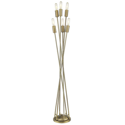 60" Six Light Torchiere Floor Lamp HomeRoots