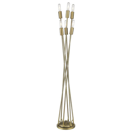 60" Six Light Torchiere Floor Lamp HomeRoots