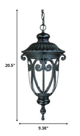Naples 1-Light Matte Black Hanging Light HomeRoots