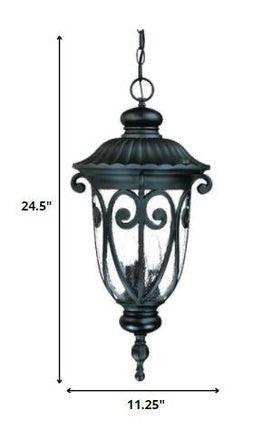 Naples 3-Light Matte Black Hanging Light HomeRoots