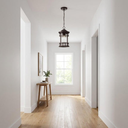 Black Lantern Seeded Metal Dimmable Chandelier With Clear Shades HomeRoots