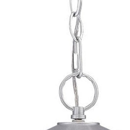 Silver Lantern Metal Dimmable Chandelier With Frosted Shades HomeRoots