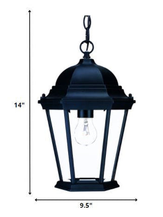 Black Lantern Beveled Metal Dimmable Chandelier With Clear Shades HomeRoots