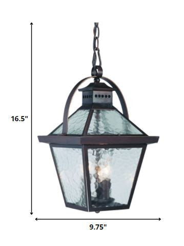 Bay Street 3-Light Architectural Bronze Hanging Light HomeRoots