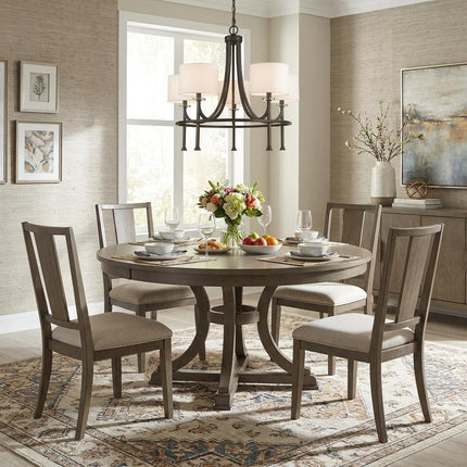 Brown Candle Style Five Light Metal and Crystals Dimmable Chandelier With White Shades HomeRoots