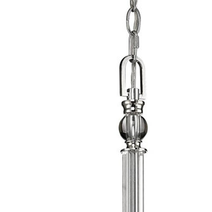 Silver Candle Style Five Light Metal and Crystals Dimmable Chandelier With White Shades HomeRoots