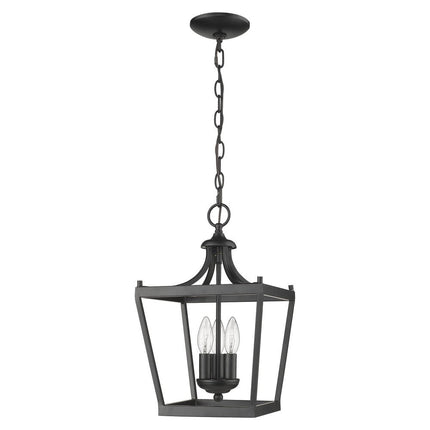 Vintage Black Metal Tapered Hanging Light HomeRoots