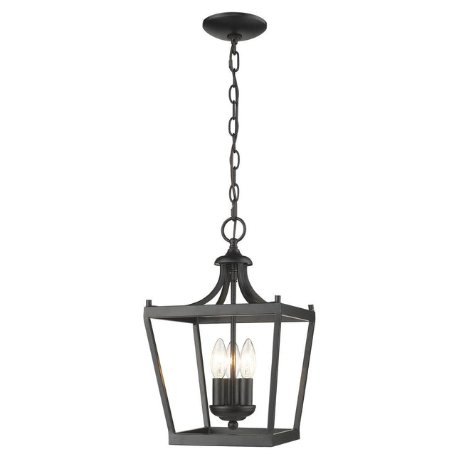 Vintage Black Metal Tapered Hanging Light HomeRoots