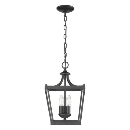 Vintage Black Metal Tapered Hanging Light HomeRoots