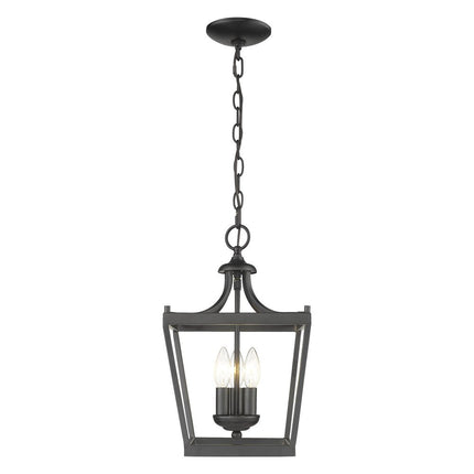 Vintage Black Metal Tapered Hanging Light HomeRoots