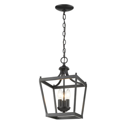 Vintage Black Metal Tapered Hanging Light HomeRoots