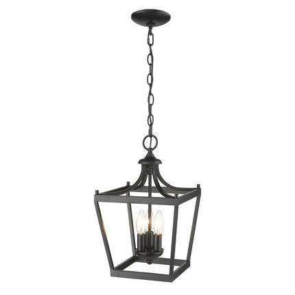 Vintage Black Metal Tapered Hanging Light HomeRoots