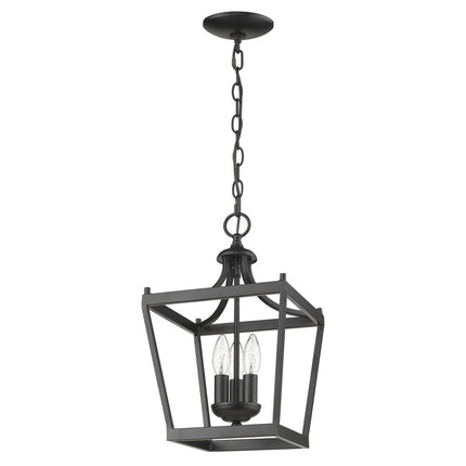 Vintage Black Metal Tapered Hanging Light HomeRoots