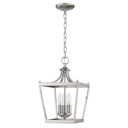 Vintage Silver Metal Tapered Hanging Light HomeRoots