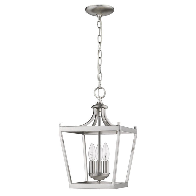 Vintage Silver Metal Tapered Hanging Light HomeRoots