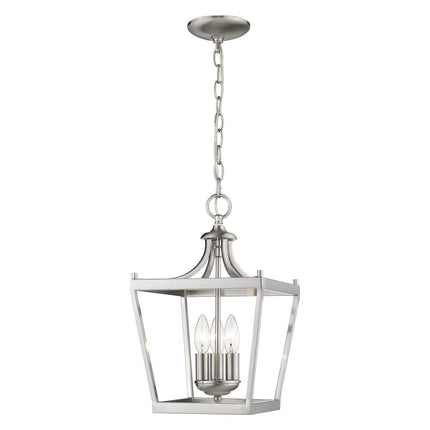 Vintage Silver Metal Tapered Hanging Light HomeRoots