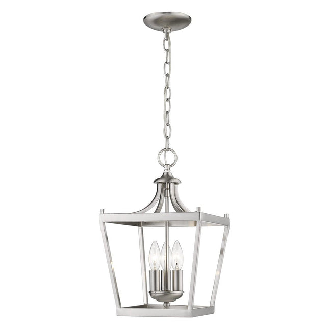 Vintage Silver Metal Tapered Hanging Light HomeRoots