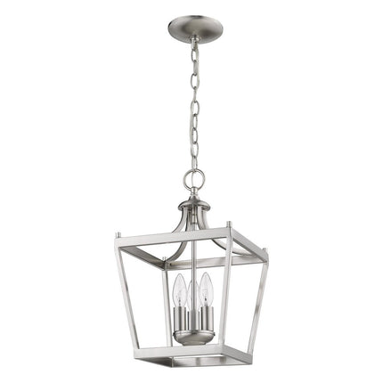 Vintage Silver Metal Tapered Hanging Light HomeRoots
