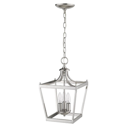 Vintage Silver Metal Tapered Hanging Light HomeRoots