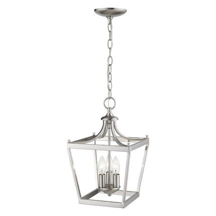 Vintage Silver Metal Tapered Hanging Light HomeRoots