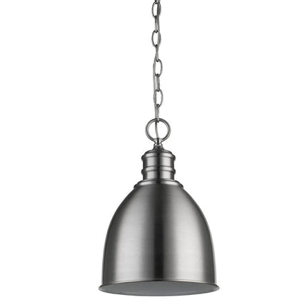 Minimalist Silver Metal Pendant Hanging Light HomeRoots