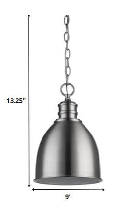 Minimalist Silver Metal Pendant Hanging Light HomeRoots