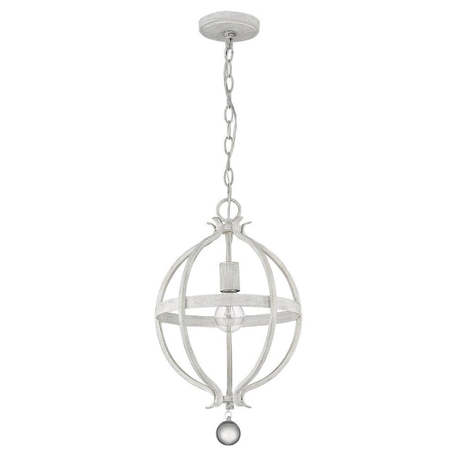 Callie 1-Light Country White Pendant HomeRoots