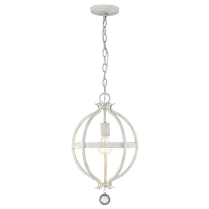 Callie 1-Light Country White Pendant HomeRoots