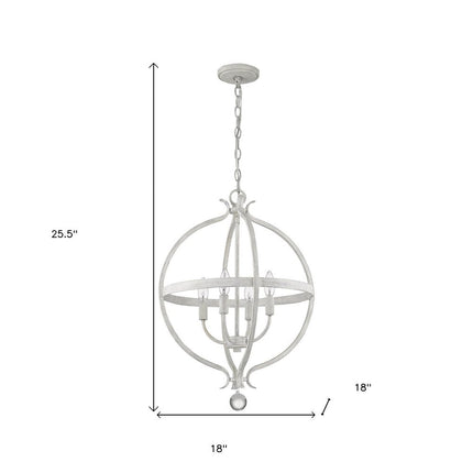 Callie 4-Light Country White Pendant HomeRoots