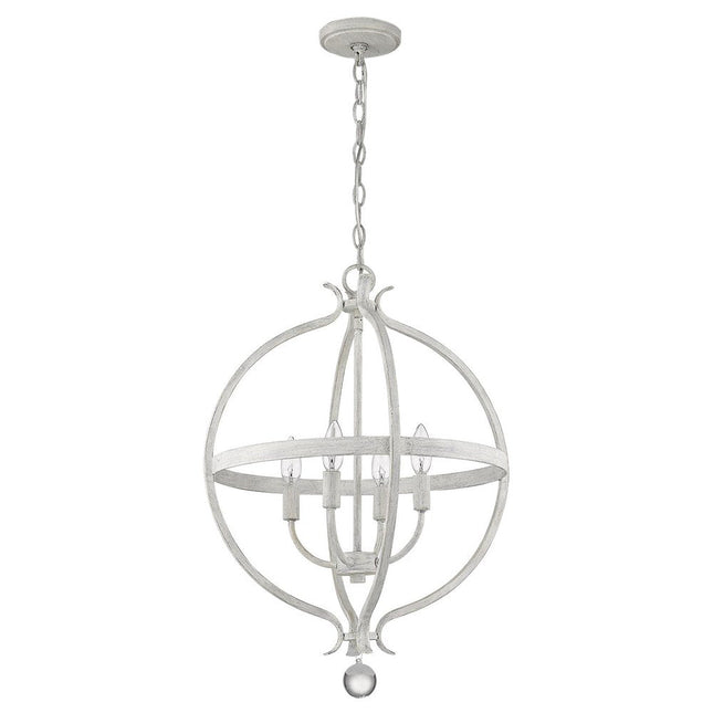 Callie 4-Light Country White Pendant HomeRoots